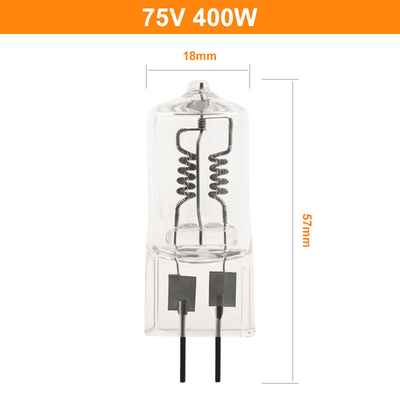 75V 400 alto voltaje medio terminado del bulbo de halógeno del vatio solo GX6.35