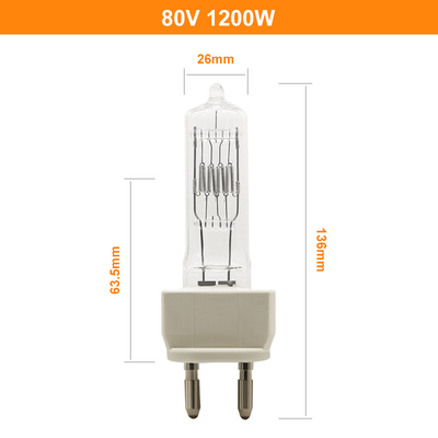 lámpara G22 dos Pin Halogen Bulb del halógeno de 80V 1200W 230v 1000w