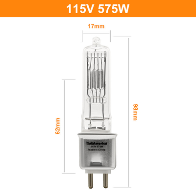 película y televisión de la etapa de las bombillas de la lámpara del halógeno de 230v 115V 575w G9.5