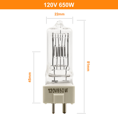 reflector del bulbo del reemplazo del halógeno del cuarzo del bulbo de halógeno de 650w 120v