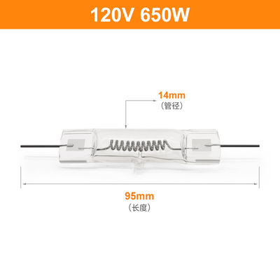 Los bulbos de halógeno del cuarzo de GY9.5 120V 650W doblan el alto voltaje medio terminado 3200k