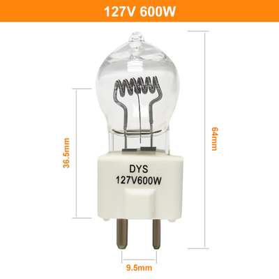 etapa del proyector de película de la lámpara del bulbo de halógeno de 127V 600w Gy9.5 que enciende la lámpara del BHC Dys de la bola DYV