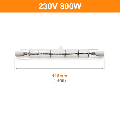 lámpara linear terminada doble del halógeno del bulbo de halógeno de 230V 800W R7s 118m m Dimmable