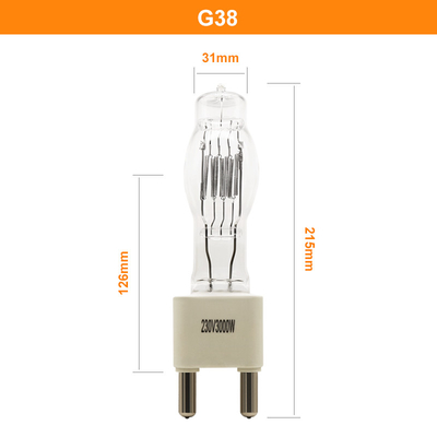 estudio de la etapa de la luz G38 3200K de 230V 3000W Marine Searchlight Bulbs Boat Halogen