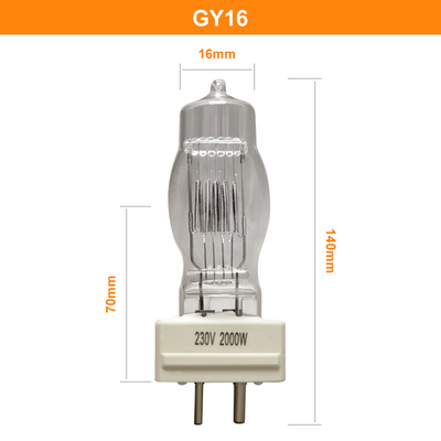bombilla del cuarzo de la lámpara 400h 3200K del reflector del halógeno de 230v 2000w GY16