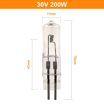 30V bulbo de halógeno de 200 vatios 2 Pin Lighting Display Crystal Lamp 4000lm