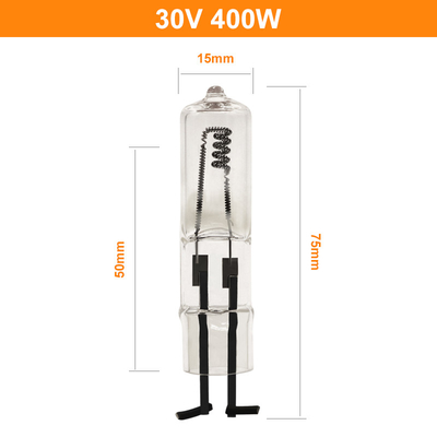 30V bulbo de halógeno del cuarzo de 400 vatios 2 Pin Lighting Indicator
