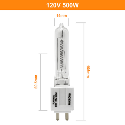 base media llevada del reemplazo 3000k Bipin G9.5 del bulbo de halógeno del cuarzo de 120V 500w