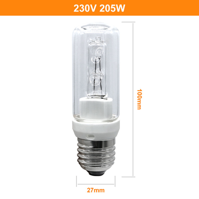 Halógeno material E27 230V de la lámpara de halógeno de tungsteno del cuarzo del bulbo 205w
