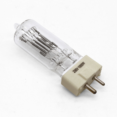 lámpara terminada baja 3200K del estudio de la etapa del bulbo 1000w del cuarzo del halógeno de 230V Gy9.5 sola
