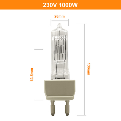 lámpara de halógeno de tungsteno de 230V 1000W para el espectrofotómetro G22