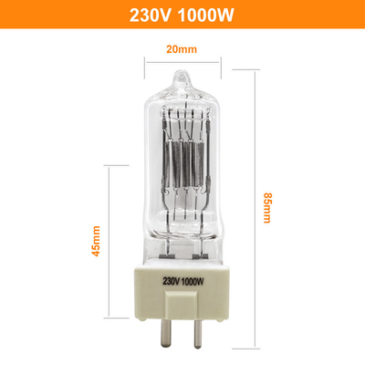 halógeno GY9 ligero 5 Marine Searchlight Bulbs del cuarzo de 230V 1000w 85m m