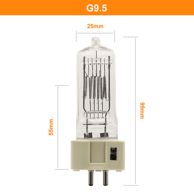 Pin de las bombillas del halógeno de la lámpara G9.5 del cuarzo de 230V 1000w dos
