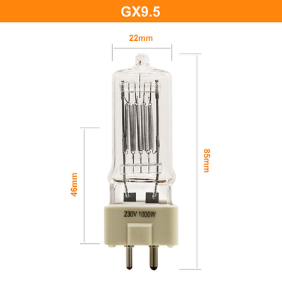 lámpara fotoóptica compatible de Sylvania de las bombillas del halógeno del cuarzo de 230V 1000W GX9.5