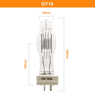 lámpara del reflector del halógeno del canal de Suez de la base del bulbo GY16 G38 del cuarzo de 230V 3000W
