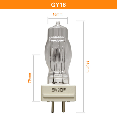 Sola lámpara terminada 230v del halógeno de GY16 2000w para Osram 64788 CP/72 FTM