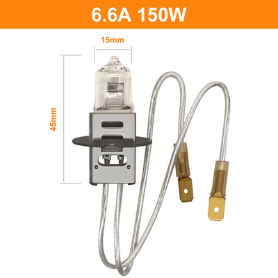 6.6A 150 campo de aviación hembra-varón del conector de los lúmenes 2400lm PK30d JIF J1/83 del bulbo de halógeno del cuarzo del vatio