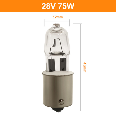 Bulbo de halógeno locomotor ferroviario del claro de las linternas 28V 75w del halógeno del cuarzo Dimmable
