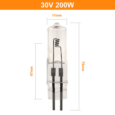 tipo óptico del parte movible de Pin Halogen Bulb Small Bead de la lámpara dos de la exhibición del halógeno de 30V 200W