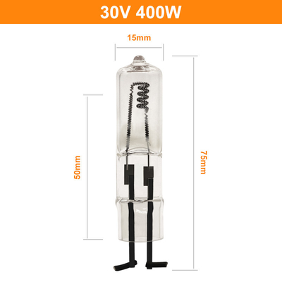 Dos 2 longitud de Pin Halogen Bulb 400W 30V 75m m