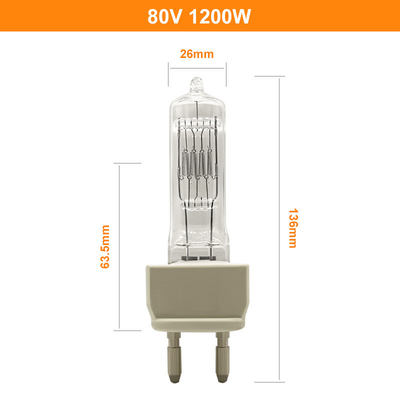 reemplazo de la bombilla del cuarzo del reflector de la CA del teatro TV de la lámpara del halógeno de 80V 1200W