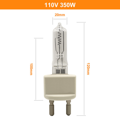 lámpara del instrumento del bulbo de halógeno del cuarzo 350W 110V G22