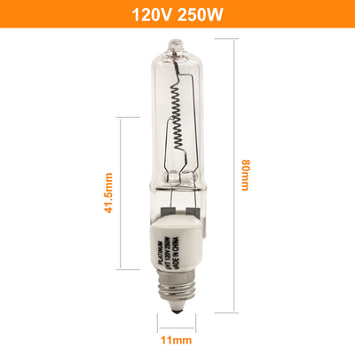 solo bulbo de halógeno del extremo de 120V 250W Jd E11 Mini Candelabra Instrument Lamp