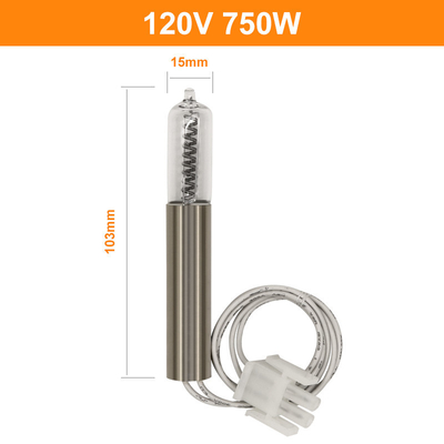 infrarrojo vestido del bulbo del cuarzo de la lámpara de halógeno de tungsteno del cuarzo 120V 750w G9.5