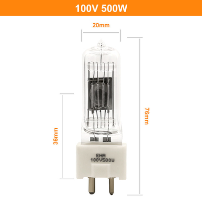 100V bulbos de lámpara de microscopio del instrumento óptico de la bombilla del cuarzo de 500 vatios G22
