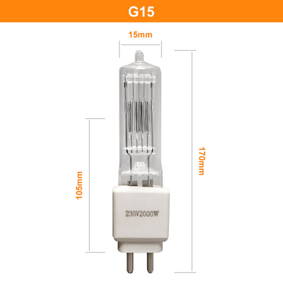 lumen G15 de Pin Halogen Bulb 230v 50000 del BI 2000w