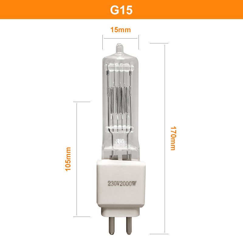 lumen G15 de Pin Halogen Bulb 230v 50000 del BI 2000w
