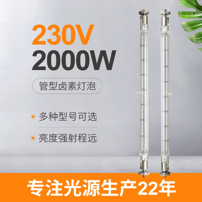 el doble del tungsteno de 230V 2000W terminó las ventajas lineares del anuncio publicitario 215m m de la lámpara del halógeno